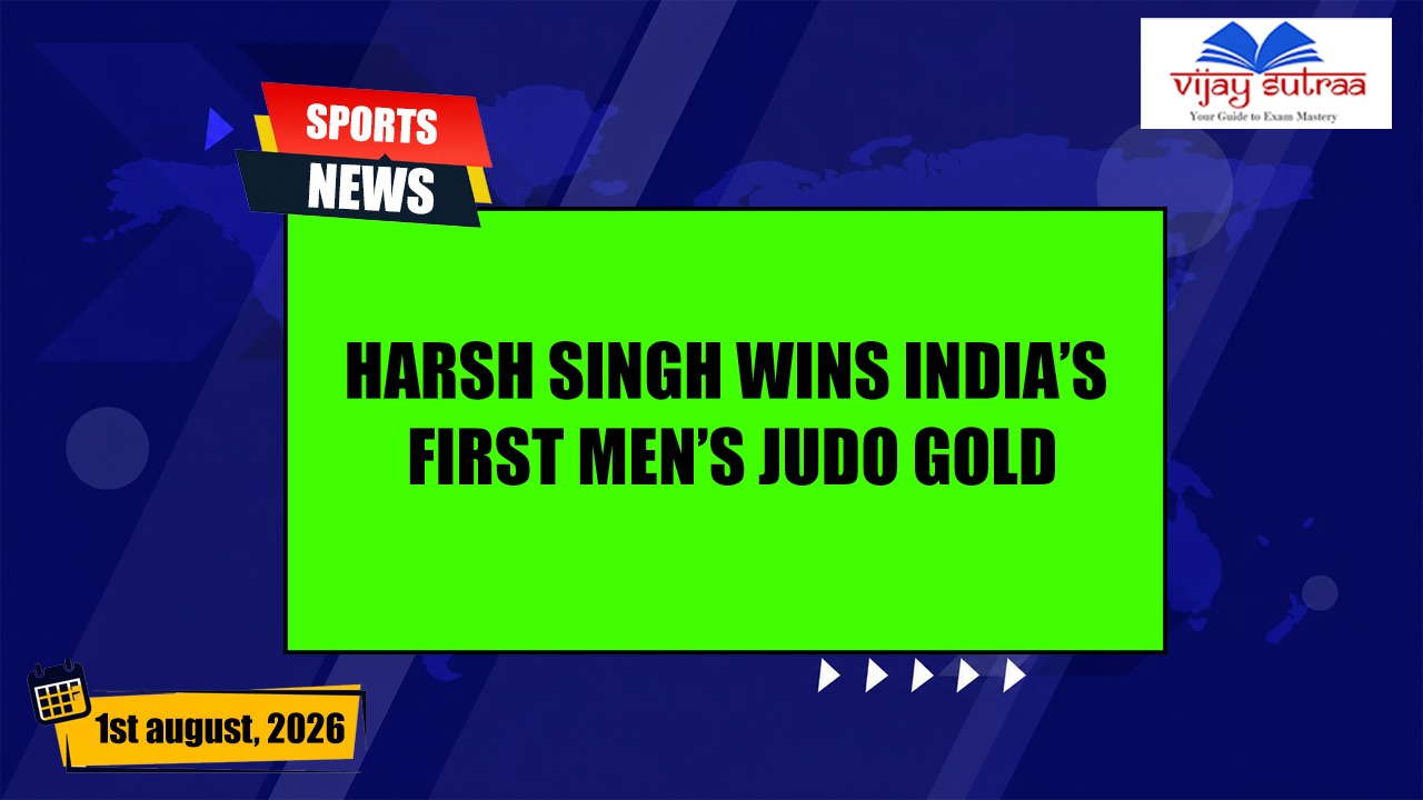 Harsh Singh Wins India’s First Judo Gold